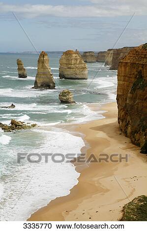 Rock formation at a coast, Port Campbell National Park, Australia, elevated view View Large Photo Image Stock Image - Rock formation at a coast, Port Campbell National Park, Australia, elevated view . Fotosearch