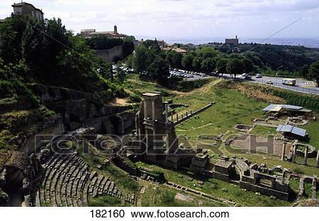 Ruins of amphitheatre, Volterra, Tuscany, Italy View Large Photo Image Stock Image - Ruins of amphitheatre, Volterra, Tuscany, Italy . Fotosearch