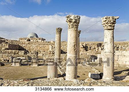 Ruins of Citadel, Amman, Jordan View Large Photo Image Stock Photograph - Ruins of Citadel, Amman, Jordan . Fotosearch