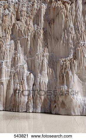 Stock Image - Salt mine at waterfront, Urubamba Valley, Peru . Fotosearch