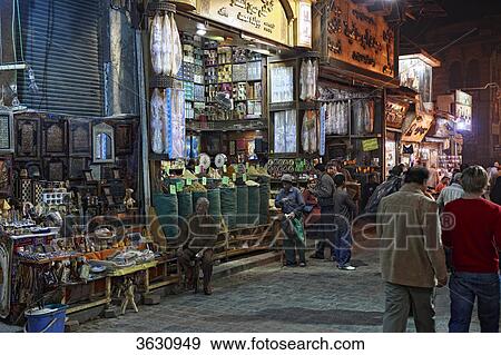 Stock Photo - Souk Khan el-Khalili, Cairo, Egypt . Fotosearch