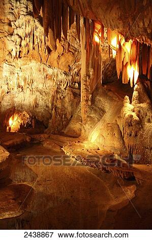 Stalactites and stalagmites in cave, Grotte de la Madeleine, Ardeche, Provence-Alpes-Cote d'Azur, France View Large Photo Image Stock Photo - Stalactites and stalagmites in cave, Grotte de la Madeleine, Ardeche, Provence-Alpes-Cote d'Azur, France . Fotosearch