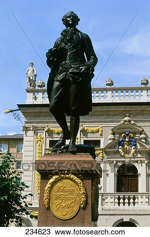 Statue of Goethe in front of Old Stock Exchange, Leipzig, Saxony, Germany View Large Photo Image Stock Image - Statue of Goethe in front of Old Stock Exchange, Leipzig, Saxony, Germany . Fotosearch
