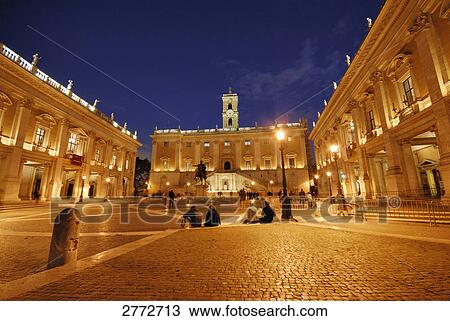 Statue of Marc Aurel on pedestal at night, Monte Capitolino, Rome, Latium, Italy View Large Photo Image Stock Image - Statue of Marc Aurel on pedestal at night, Monte Capitolino, Rome, Latium, Italy . Fotosearch