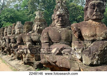 Statues of Buddha in row, Angkor Wat, Angkor, Cambodia View Large Photo Image Stock Photograph - Statues of Buddha in row, Angkor Wat, Angkor, Cambodia . Fotosearch