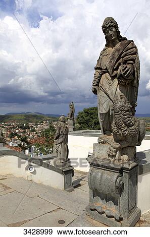 Statues on a terrace of the Bom Jesus do Matosinhos Church, Congonhas, Minas Gerais, Brazil View Large Photo Image Stock Photo - Statues on a terrace of the Bom Jesus do Matosinhos Church, Congonhas, Minas Gerais, Brazil . Fotosearch