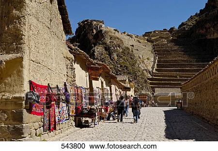 Street market near old ruins, Ollantaytambo, Urubamba Province, Cusco Region, Peru View Large Photo Image Stock Image - Street market near old ruins, Ollantaytambo, Urubamba Province, Cusco Region, Peru . Fotosearch