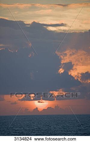 Picture - Sunset in Pacific . Fotosearch