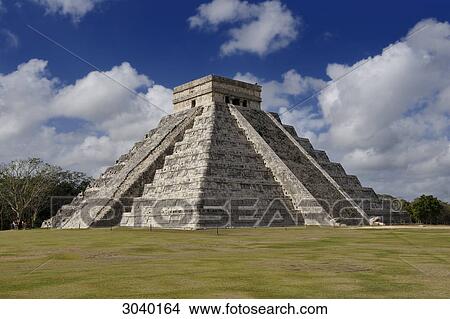 Temple of Kukulcan (El Castillo) at the Maya ruin site of Chichen Itza, Yucatan, Mexico View Large Photo Image Picture - Temple of Kukulcan (El Castillo) at the Maya ruin site of Chichen Itza, Yucatan, Mexico . Fotosearch