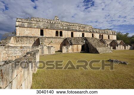 The Palace (Palacio Teocalli) at the Maya ruin site of Kabah View Large Photo Image Stock Image - The Palace (Palacio Teocalli) at the Maya ruin site of Kabah . Fotosearch