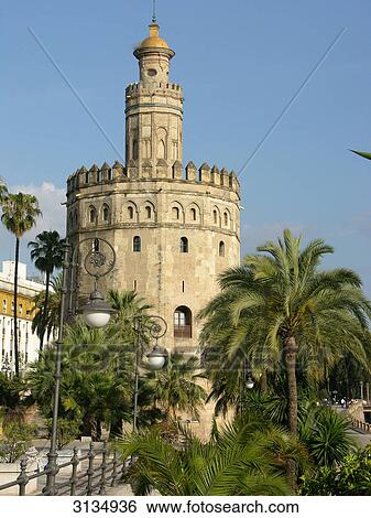 Torre del oro, Sevilla, Andalucia, Spain View Large Photo Image Stock Photograph - Torre del oro, Sevilla, Andalucia, Spain . Fotosearch
