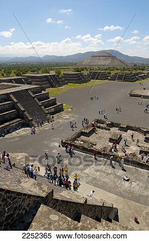 Tourists at archeological site, Avenue of the Dead, Teotihuacan, Mexico View Large Photo Image Stock Photography - Tourists at archeological site, Avenue of the Dead, Teotihuacan, Mexico . Fotosearch