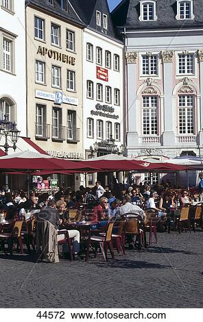 Tourists at outdoor cafe, Bonn, Germany View Large Photo Image Stock Image - Tourists at outdoor cafe, Bonn, Germany . Fotosearch
