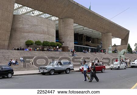 Tourists in front of auditorium View Large Photo Image Stock Photo - Tourists in front of auditorium . Fotosearch
