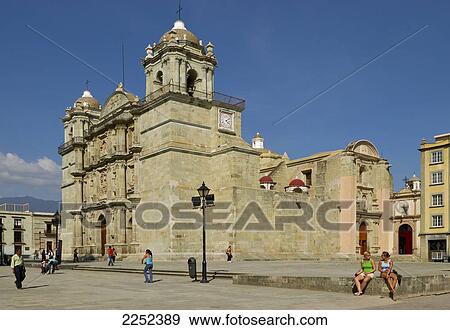 Tourists near church, Oaxaca, Mexico View Large Photo Image Stock Photo - Tourists near church, Oaxaca, Mexico . Fotosearch