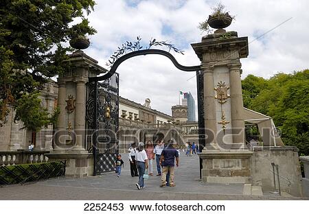 Tourists near gate, Chapultepec Park, Mexico City, Mexico View Large Photo Image Stock Image - Tourists near gate, Chapultepec Park, Mexico City, Mexico . Fotosearch