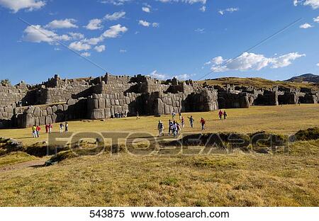 Tourists watching old ruins of fortress, Sacsayhuaman, Cuzco, Cusco Region, Peru View Large Photo Image Stock Photography - Tourists watching old ruins of fortress, Sacsayhuaman, Cuzco, Cusco Region, Peru . Fotosearch