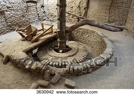 Traditional mill in the old town Al-Qasr, Dakhla Oasis, Libyan Desert, Egypt View Large Photo Image Stock Image - Traditional mill in the old town Al-Qasr, Dakhla Oasis, Libyan Desert, Egypt . Fotosearch
