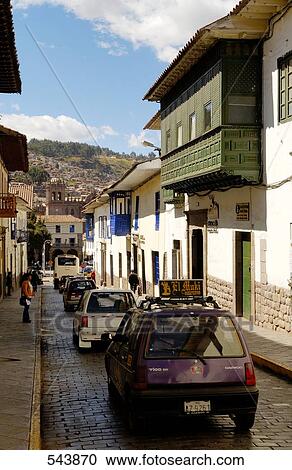Traffic in street, Cuzco, Peru View Large Photo Image Stock Image - Traffic in street, Cuzco, Peru . Fotosearch