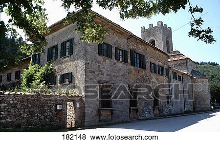 Tree in front of monastery, Badia A Contibuono, Tuscany, Italy View Large Photo Image Stock Photo - Tree in front of monastery, Badia A Contibuono, Tuscany, Italy . Fotosearch