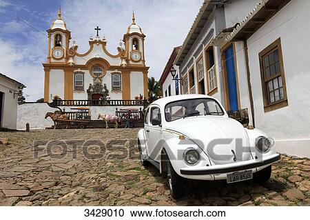 View of Santo Antonio Church, car in the foreground, Tiradentes, Minas Gerais, Brazil View Large Photo Image Stock Image - View of Santo Antonio Church, car in the foreground, Tiradentes, Minas Gerais, Brazil . Fotosearch