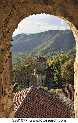 View through a window on Alazani Valley, Telawi, Georgia, elevated view View Large Photo Image Stock Photo - View through a window on Alazani Valley, Telawi, Georgia, elevated view . Fotosearch