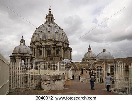 View to cupolas of St. Peters Basilica, Rome, Vatican City View Large Photo Image Stock Image - View to cupolas of St. Peters Basilica, Rome, Vatican City . Fotosearch