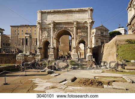 View to the Arch of Septimius Severus at the Roman Forum, Rom, Italy View Large Photo Image Stock Image - View to the Arch of Septimius Severus at the Roman Forum, Rom, Italy . Fotosearch