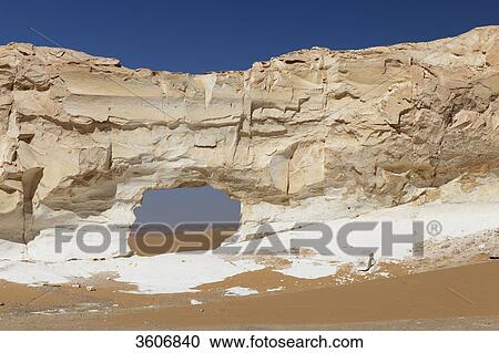 Stock Image - White Desert, Libyan Desert, near el Agabat, Egypt, Africa . Fotosearch