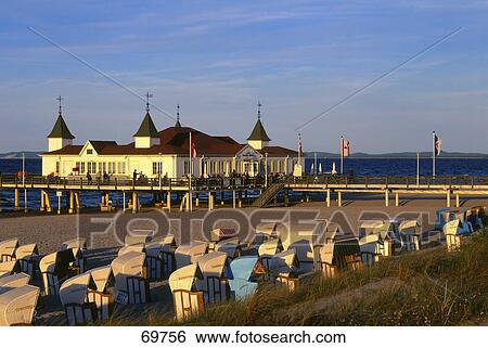 Wicker beach chairs on beach, Ahlbeck, Usedom, Mecklenburg-Western Pomerania, Germany View Large Photo Image Stock Photograph - Wicker beach chairs on beach, Ahlbeck, Usedom, Mecklenburg-Western Pomerania, Germany . Fotosearch