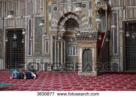 Worship area in the Sultan Hassan Mosque, Cairo, Egypt View Large Photo Image Stock Photo - Worship area in the Sultan Hassan Mosque, Cairo, Egypt . Fotosearch