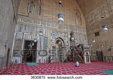 Worship area in the Sultan Hassan Mosque, Cairo, Egypt View Large Photo Image Stock Photography - Worship area in the Sultan Hassan Mosque, Cairo, Egypt . Fotosearch