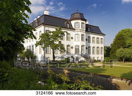 Stock Photograph - Zweibrueggen castle, Uebach-Palenberg, Germany . Fotosearch