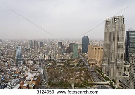 都市風景 的 東京 日本 空中 遠景種類最齊全的圖像 Fotosearch