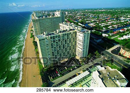 Aerial view of city at coast View Large Photo Image Picture - Aerial view of city at coast . Fotosearch