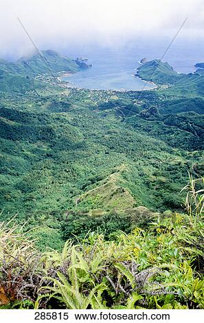 Aerial view of inlet, Marquesas Islands, French Polynesia View Large Photo Image Stock Photography - Aerial view of inlet, Marquesas Islands, French Polynesia . Fotosearch