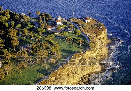 Aerial view of lighthouse, California, USA View Large Photo Image Stock Photo - Aerial view of lighthouse, California, USA . Fotosearch