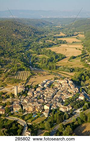Aerial view of village, St. Martin-De-Brome Village, France View Large Photo Image Stock Image - Aerial view of village, St. Martin-De-Brome Village, France . Fotosearch