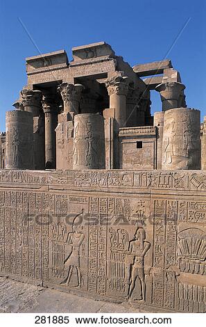 Ancient Egyptian bas relief on wall of temple, Temple Of Kom Ombo, Kom Ombo, Egypt View Large Photo Image Stock Photography - Ancient Egyptian bas relief on wall of temple, Temple Of Kom Ombo, Kom Ombo, Egypt . Fotosearch