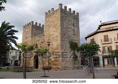 Ancient town gate, Alcudia, Majorca, Spain View Large Photo Image Stock Image - Ancient town gate, Alcudia, Majorca, Spain . Fotosearch