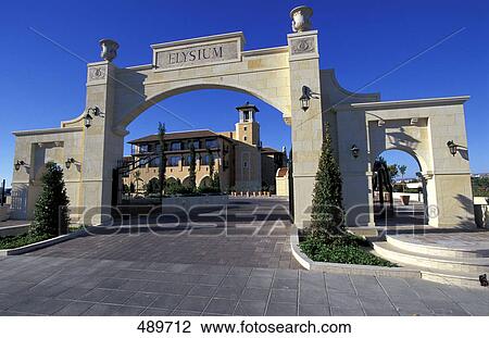 Archway leading to town View Large Photo Image Stock Image - Archway leading to town . Fotosearch