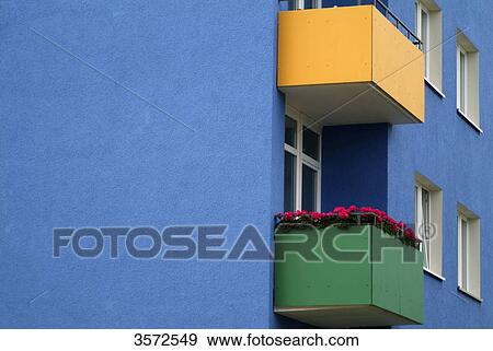 Balconies, Moabit, Berlin, Germany, Europe View Large Photo Image Stock Photo - Balconies, Moabit, Berlin, Germany, Europe . Fotosearch