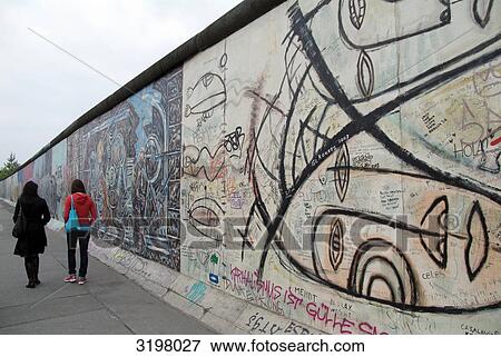 Berlin Wall, East Side Gallery, Friedrichshain, Germany View Large Photo Image Stock Photo - Berlin Wall, East Side Gallery, Friedrichshain, Germany . Fotosearch