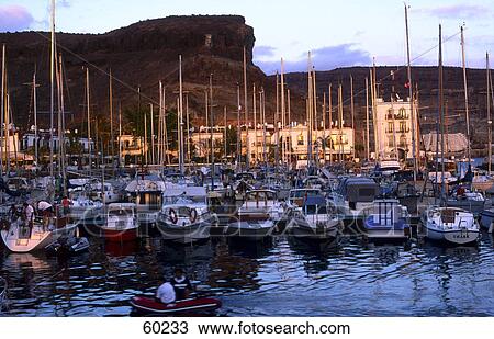 Boats at the port, Puerto de Mogan, Gran Canaria, Canary Islands, Spain View Large Photo Image Stock Image - Boats at the port, Puerto de Mogan, Gran Canaria, Canary Islands, Spain . Fotosearch