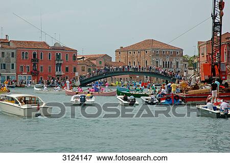 Boats on a canal in Murano, Venice, Italy View Large Photo Image Stock Photo - Boats on a canal in Murano, Venice, Italy . Fotosearch