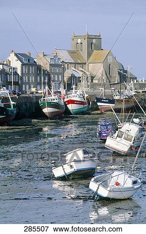 Boats on harbor, Barfleur, Manche, Basse-Normandy, France View Large Photo Image Stock Photo - Boats on harbor, Barfleur, Manche, Basse-Normandy, France . Fotosearch