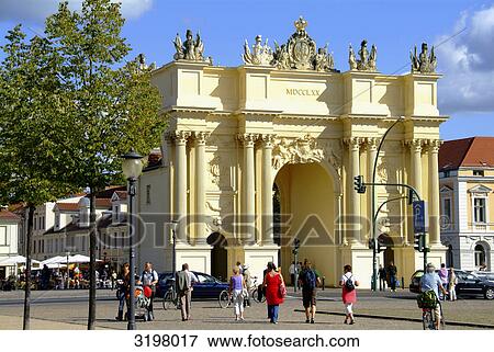 Brandenburg Gate, Potsdam, Germany View Large Photo Image Stock Photo - Brandenburg Gate, Potsdam, Germany . Fotosearch