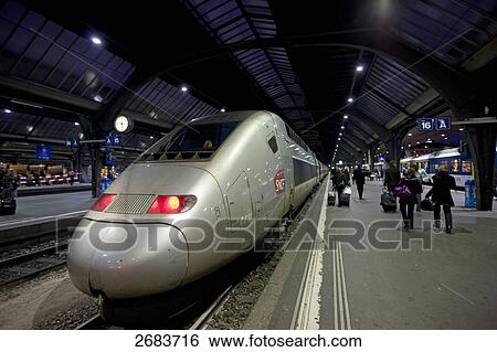 Bullet train at platform, Zurich, Switzerland View Large Photo Image Stock Photograph - Bullet train at platform, Zurich, Switzerland . Fotosearch