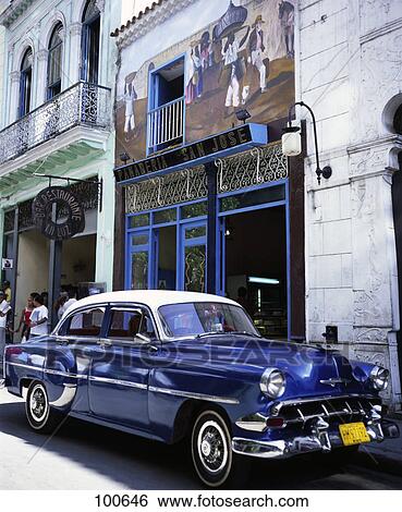 Car parked in street, Havana, Cuba View Large Photo Image Stock Photograph - Car parked in street, Havana, Cuba . Fotosearch