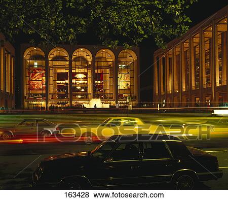 Stock Photo - Cars in front of opera building, Lincoln Center, New York, USA . Fotosearch